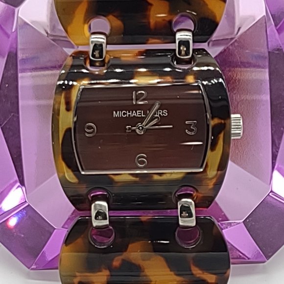 Vintage Michael Kor\'s Brown Tortoise Acetate Women\'s Watch main image 8